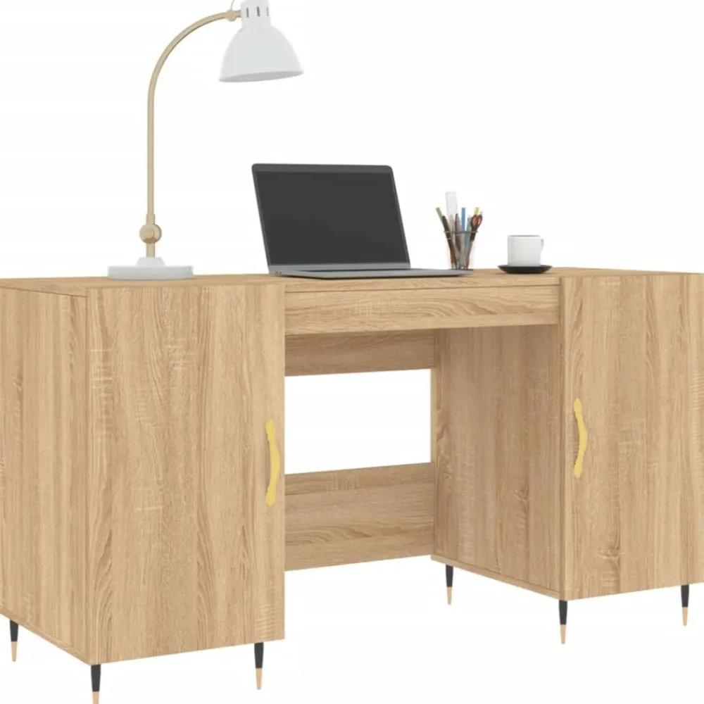 vidaXL Escritorio madera de ingeniería 140x50x75 cm Roble Sonoma