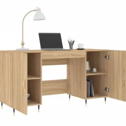 vidaXL Escritorio madera de ingeniería 140x50x75 cm Roble Sonoma