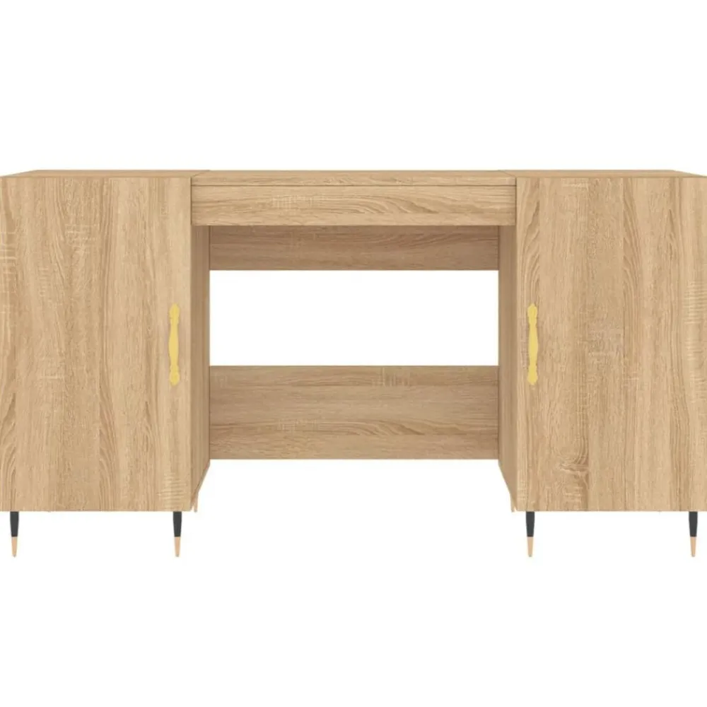 vidaXL Escritorio madera de ingeniería 140x50x75 cm Roble Sonoma