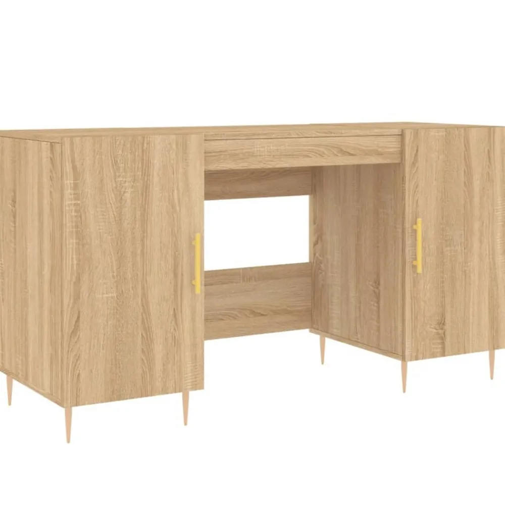 vidaXL Escritorio madera de ingeniería 140x50x75 cm Roble Sonoma Best