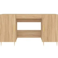 vidaXL Escritorio madera de ingeniería 140x50x75 cm Roble Sonoma Best