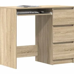 vidaXL Escritorio madera contrachapada color 90x45x76 cm Roble Sonoma Clearance