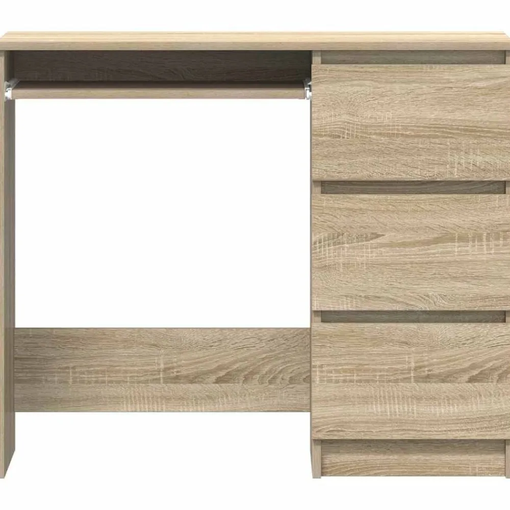 vidaXL Escritorio madera contrachapada color 90x45x76 cm Roble Sonoma Clearance