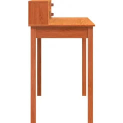 vidaXL Mobiliario De Oficina-Escritorio Marrón cera 110 x 50 x 93 cm Madera de Pino Sólido