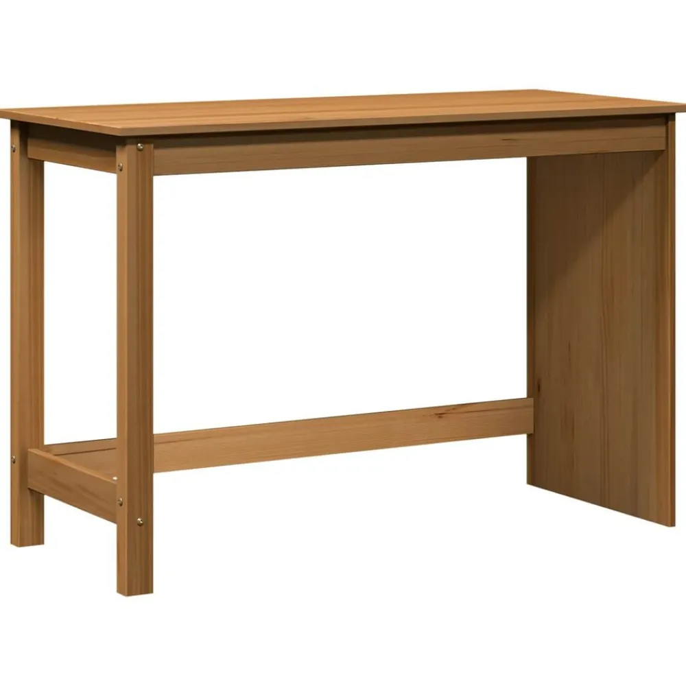 vidaXL Mobiliario De Oficina-Escritorio Marrón miel 112 x 50 x 75 cm Madera de Pino Macizo