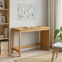 vidaXL Mobiliario De Oficina-Escritorio Marrón miel 112 x 50 x 75 cm Madera de Pino Macizo