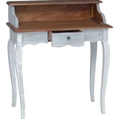 vidaXL Mobiliario De Oficina-Escritorio Marrón y 80 x 40 x 92 cm Madera maciza de Caoba