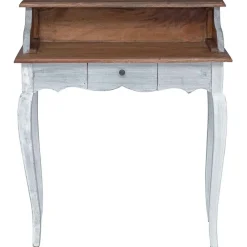 vidaXL Mobiliario De Oficina-Escritorio Marrón y 80 x 40 x 92 cm Madera maciza de Caoba