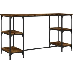 vidaXL Mobiliario De Oficina-Escritorio metal madera ingeniería 140x50x75 cm