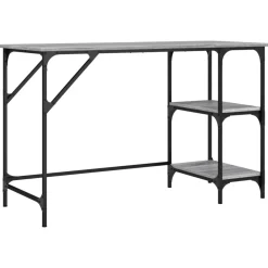 vidaXL Mobiliario De Oficina-Escritorio metal y madera ingeniería 120x50x75 cm