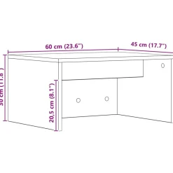 vidaXL Mobiliario De Oficina-Escritorio Montado en la Pared 60 x 45 x 30 cm