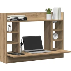 vidaXL Mobiliario De Oficina-Escritorio Montado en la Pared Roble artisan 105 x 48 x 75 cm