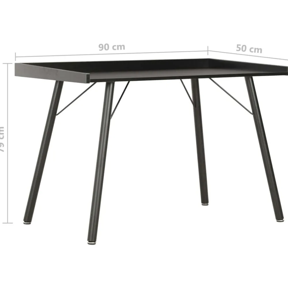 vidaXL Escritorio 90x50x79 cm Negro Sale