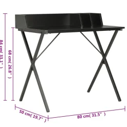 vidaXL Mobiliario De Oficina-Escritorio 80x50x84 cm