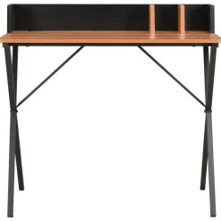 vidaXL Mobiliario De Oficina-Escritorio negro y marrón 80x50x84 cm