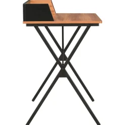 vidaXL Mobiliario De Oficina-Escritorio negro y marrón 80x50x84 cm