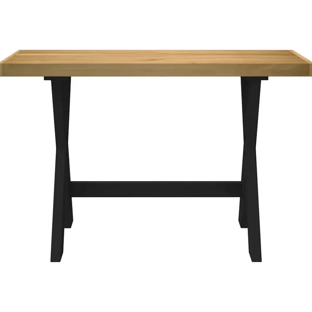 vidaXL Mobiliario De Oficina-Escritorio NOAIN patas en X madera maciza pino 120x50x75 cm