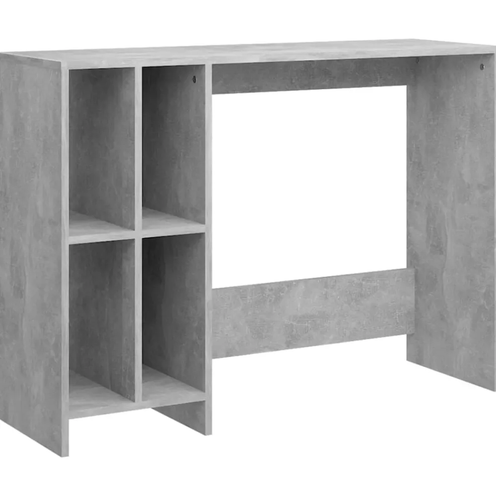 vidaXL Escritorio notebook contrachapado gris hormigón 102,5x35x75 cm Gris hormigón Best