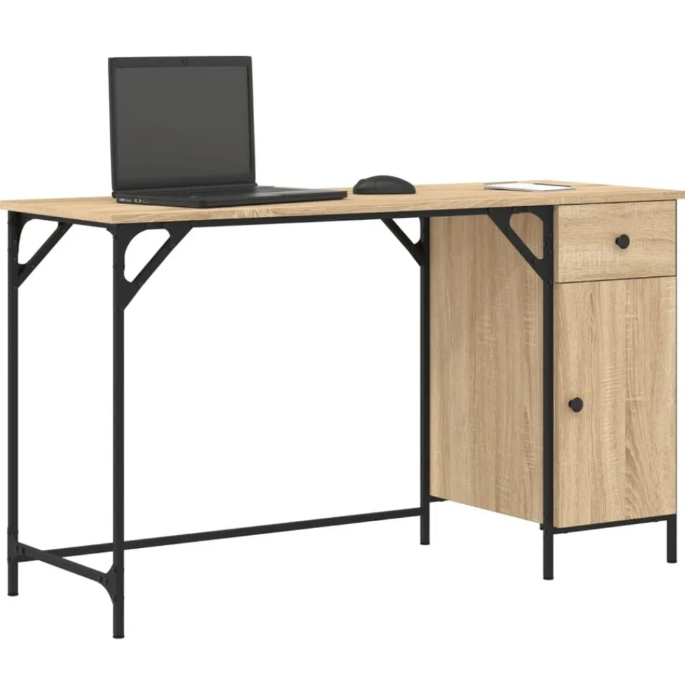 vidaXL Mobiliario De Oficina-Escritorio ordenador madera ingeniería 131x48x75cm