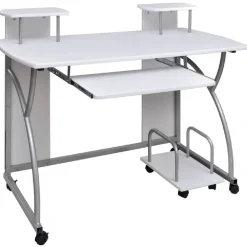 vidaXL Mobiliario De Oficina-Escritorio ordenador madera contrachapada 110x52x88,5 cm