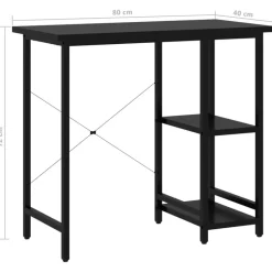 vidaXL Mobiliario De Oficina-Escritorio para ordenador de MDF y metal 80x40x72 cm