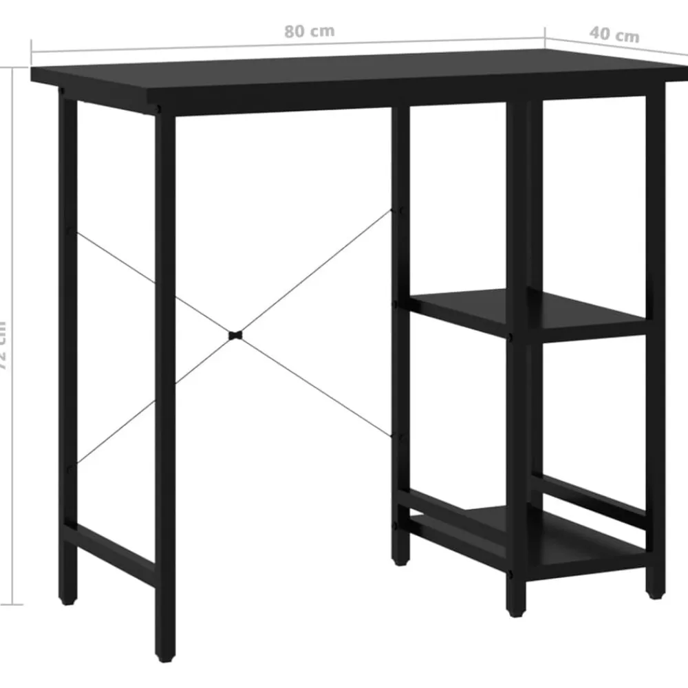vidaXL Mobiliario De Oficina-Escritorio para ordenador de MDF y metal 80x40x72 cm