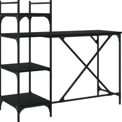 vidaXL Mobiliario De Oficina-Escritorio para ordenador con estantes 120x47x109 cm