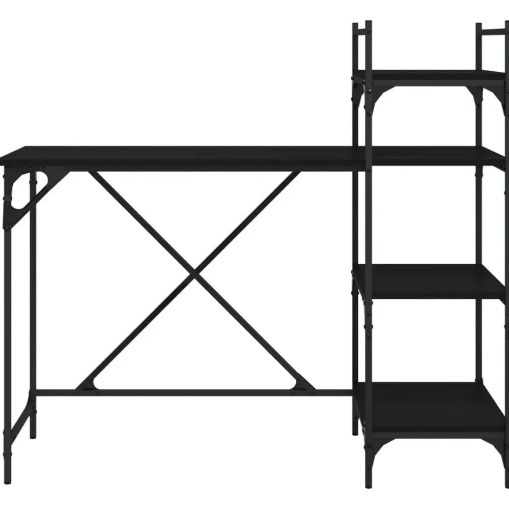 vidaXL Mobiliario De Oficina-Escritorio para ordenador con estantes 120x47x109 cm