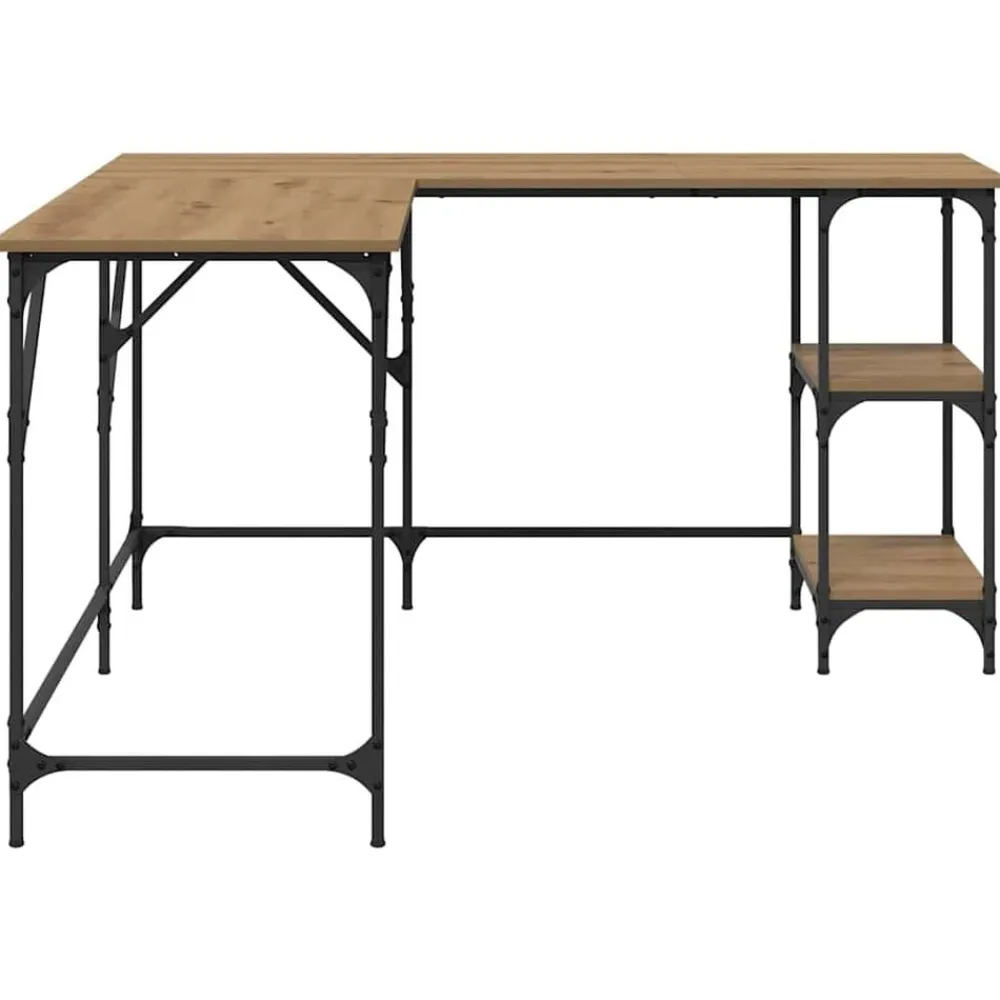 vidaXL Mobiliario De Oficina-Escritorio Roble artesanal 139 x 139 x 75 cm