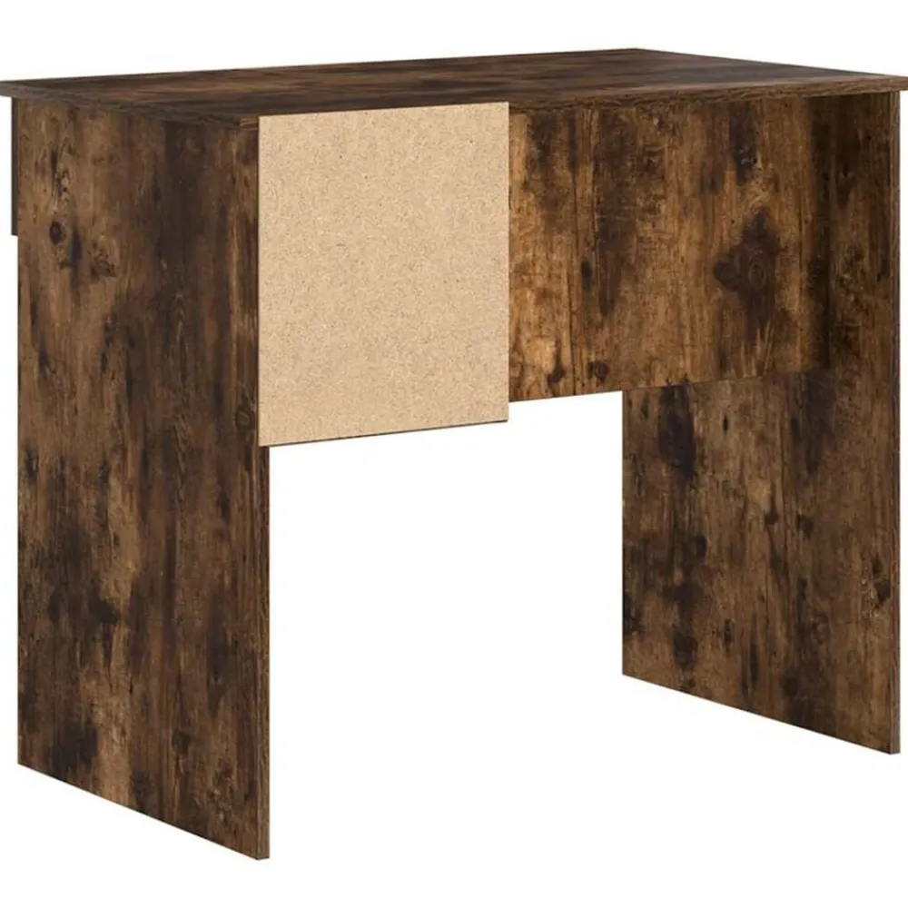 vidaXL Escritorio 90 x 49 x 75 cm Madera de ingeniería Roble ahumado