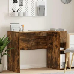 vidaXL Escritorio 109 x 50 x 78 cm Madera de ingeniería Roble ahumado Clearance