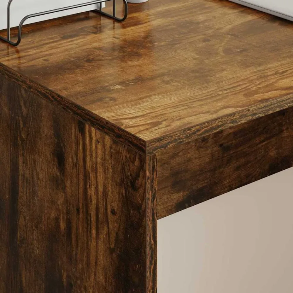 vidaXL Escritorio 109 x 50 x 78 cm Madera de ingeniería Roble ahumado Clearance
