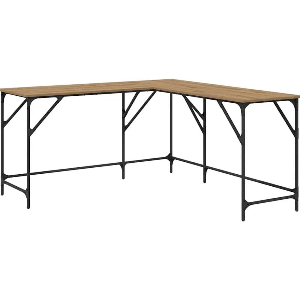 vidaXL Mobiliario De Oficina|Mesas-Escritorio Roble artesanal 149 x 149 x 75 cm