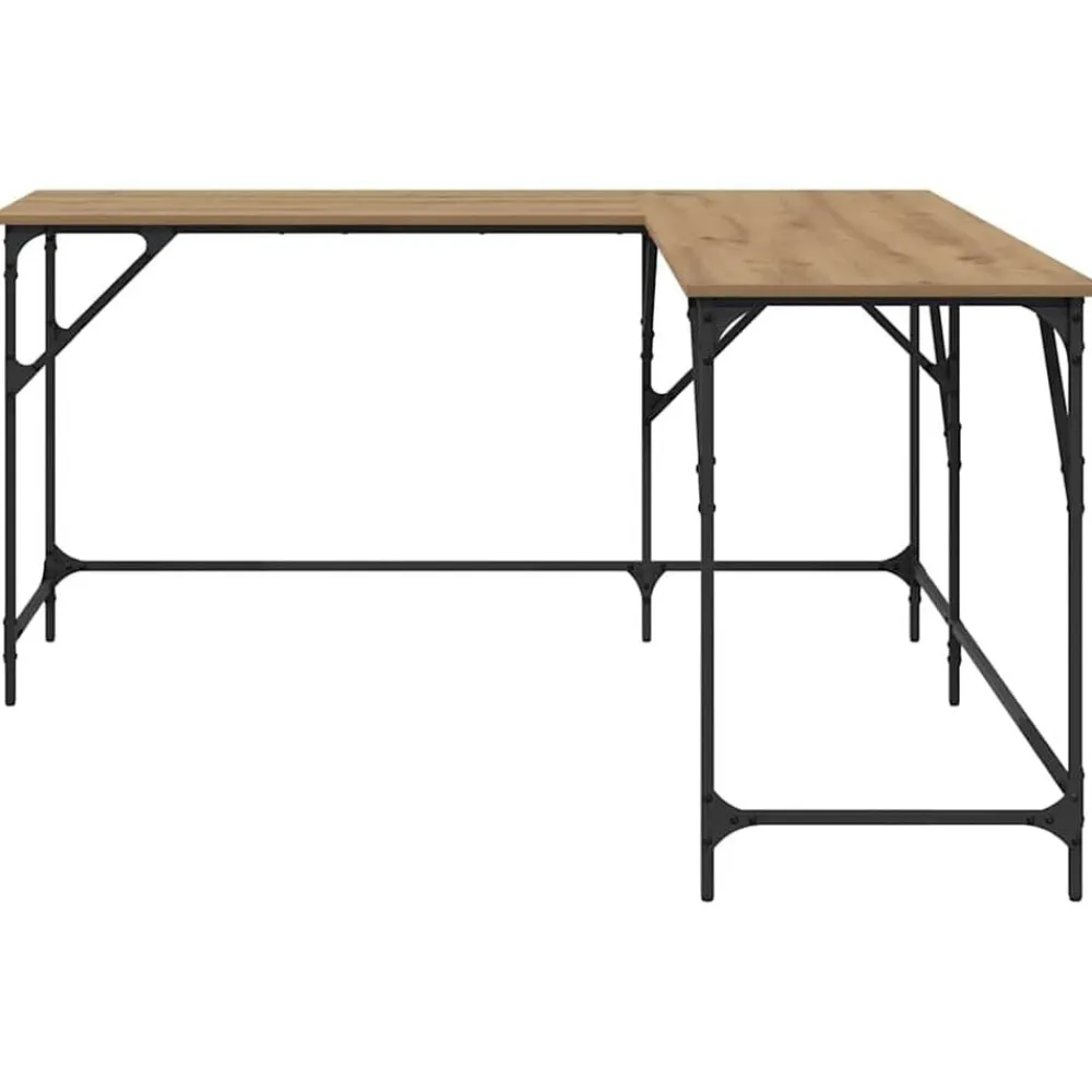vidaXL Mobiliario De Oficina|Mesas-Escritorio Roble artesanal 149 x 149 x 75 cm