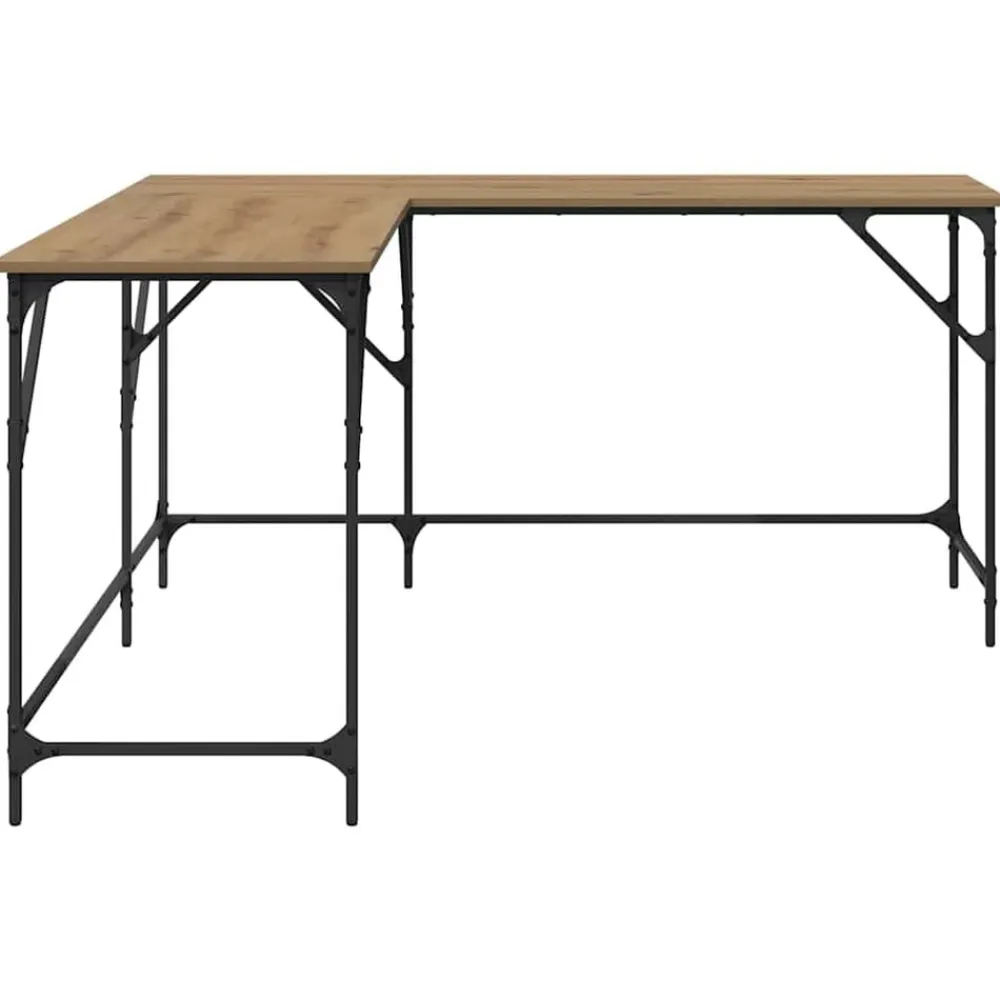 vidaXL Mobiliario De Oficina|Mesas-Escritorio Roble artesanal 149 x 149 x 75 cm