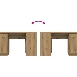 vidaXL Escritorio 120x42x76 cm madera de ingeniería Roble artisan Outlet