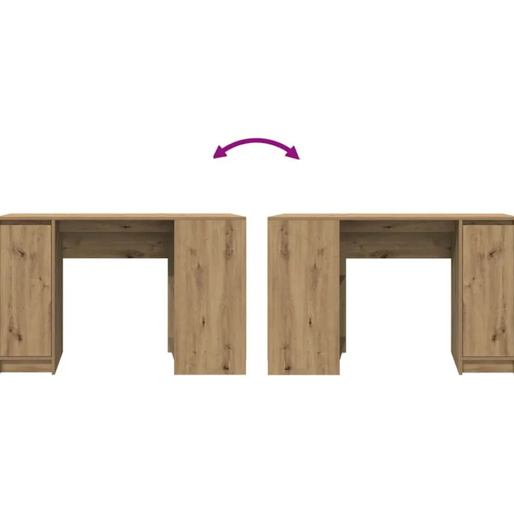 vidaXL Escritorio 120x42x76 cm madera de ingeniería Roble artisan Outlet