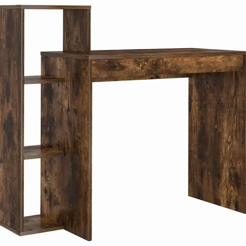 vidaXL Escritorio 100 x 40 x 90 cm Madera de ingeniería Roble ahumado Hot