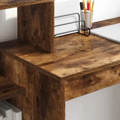 vidaXL Escritorio 100 x 40 x 90 cm Madera de ingeniería Roble ahumado Hot