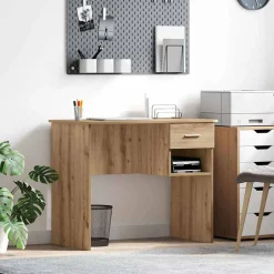 vidaXL Mobiliario De Oficina-Escritorio Roble artesanal 90 x 49 x 75 cm Madera de ingeniería