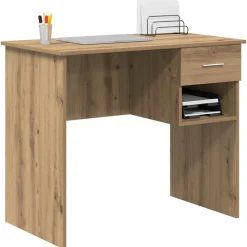 vidaXL Mobiliario De Oficina-Escritorio Roble artesanal 90 x 49 x 75 cm Madera de ingeniería