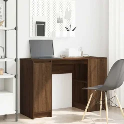 vidaXL Mobiliario De Oficina-Escritorio roble marrón 120x42x76 cm madera de ingeniería