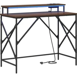 vidaXL Escritorio Roble Marrón 100 x 50 x 86,5 cm Madera de ingeniería Marr&oacute;n roble