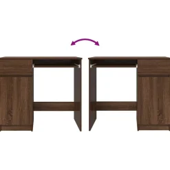 vidaXL Escritorio roble marrón 86x49x76 cm madera de ingeniería Marr&oacute;n roble Outlet