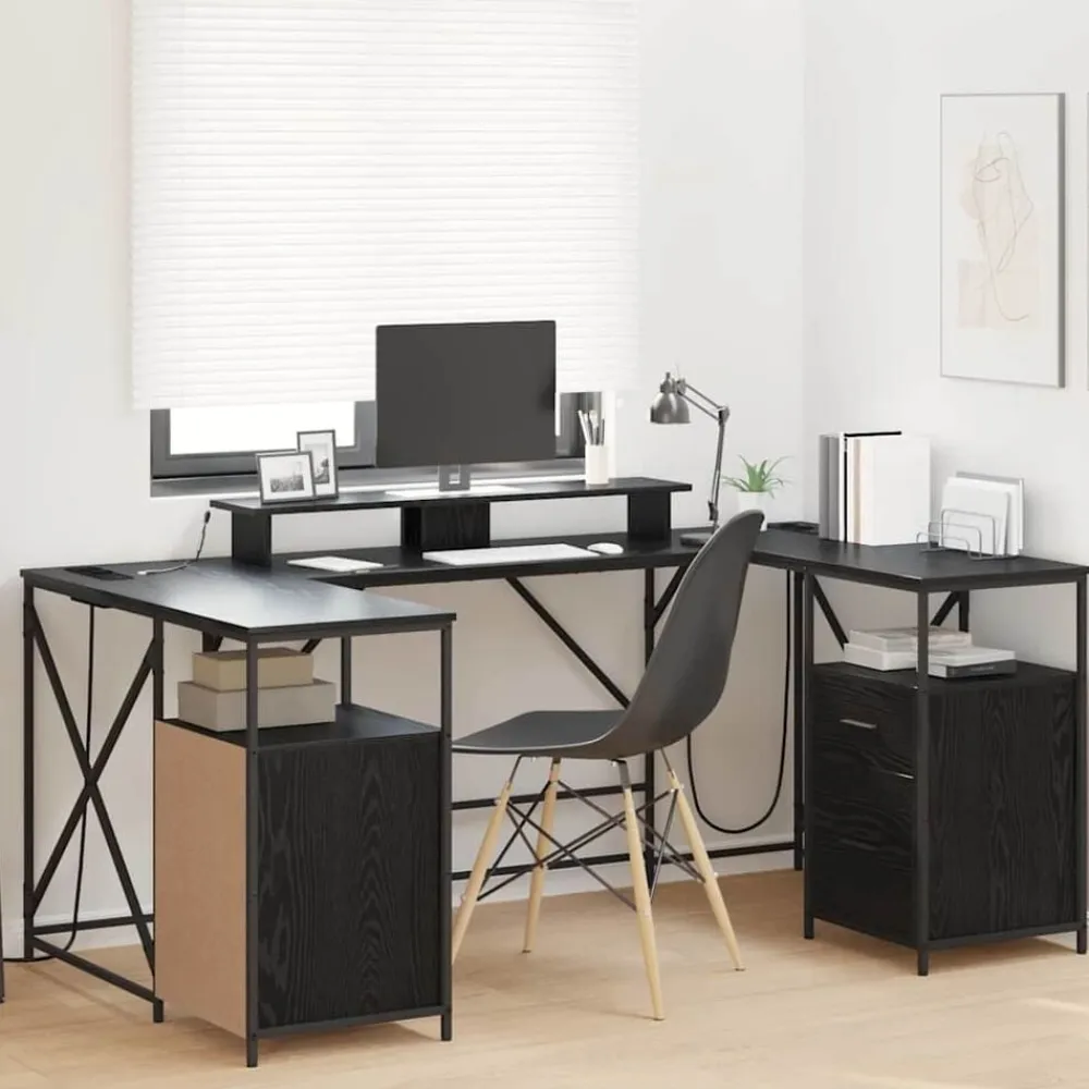 vidaXL Mobiliario De Oficina-Escritorio 182 x 101 x 87,5 cm Madera de ingeniería