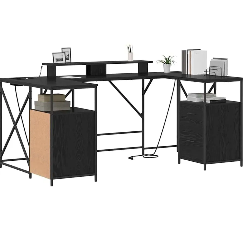 vidaXL Mobiliario De Oficina-Escritorio 182 x 101 x 87,5 cm Madera de ingeniería
