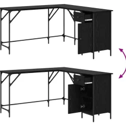 vidaXL Mobiliario De Oficina-Escritorio 141 x 141 x 75 cm Madera contrachapada