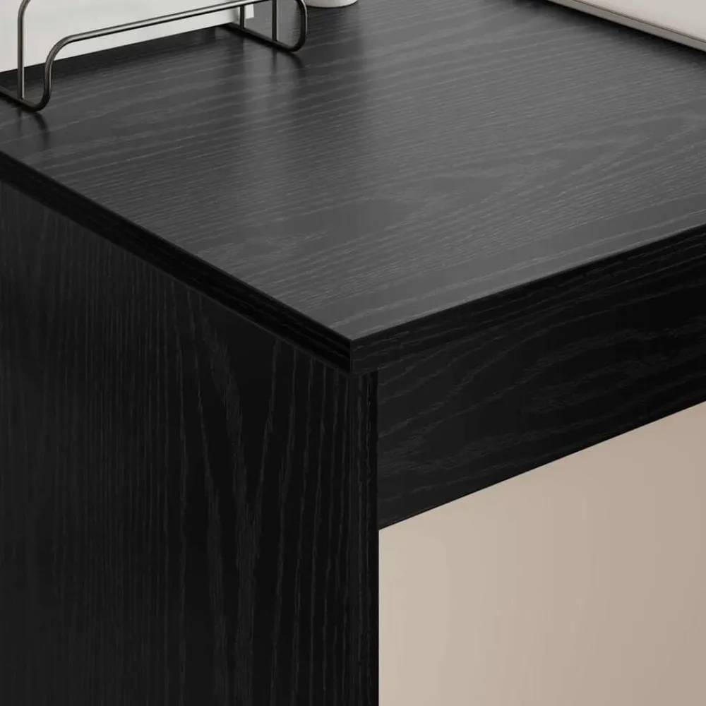 vidaXL Escritorio 109 x 50 x 78 cm Madera de ingeniería Roble negro Hot
