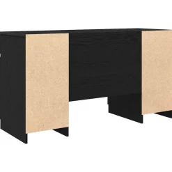 vidaXL Escritorio 140 x 49 x 76 cm Madera contrachapada Roble negro Outlet