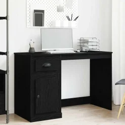 vidaXL Escritorio 50 x 115 x 75 cm Madera de ingeniería Roble negro New